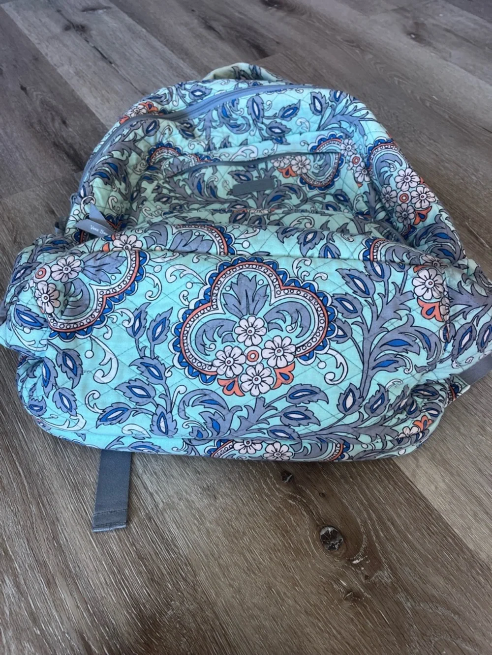 Vera Bradley Light Mint Green Floral Quilted Backpack
